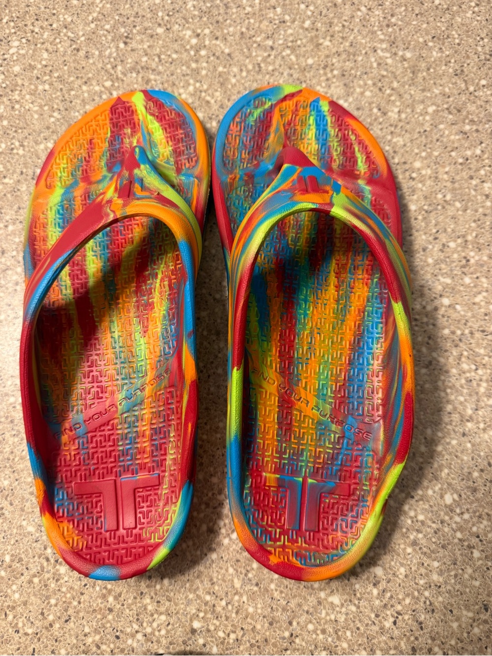 Women's Multicolor Tie-Dye Flip Flop Sandals